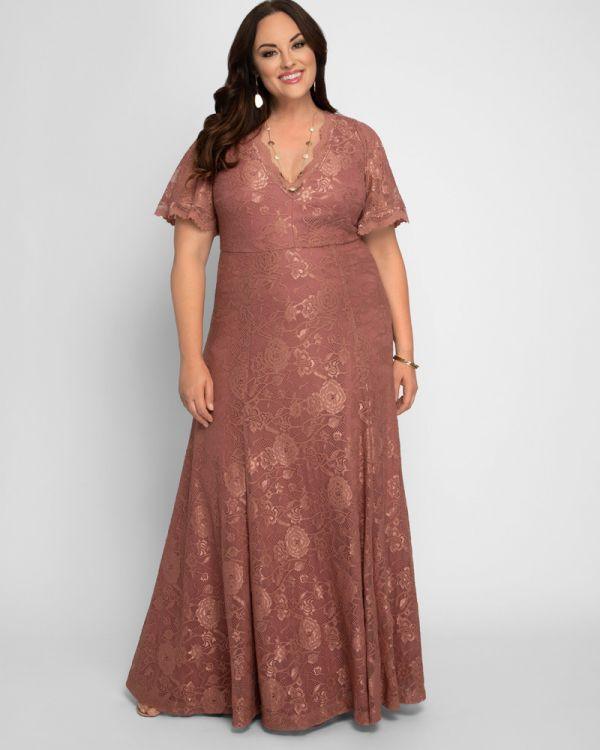 Kiyonna Formal Long A-Line Dress - The Dress Outlet