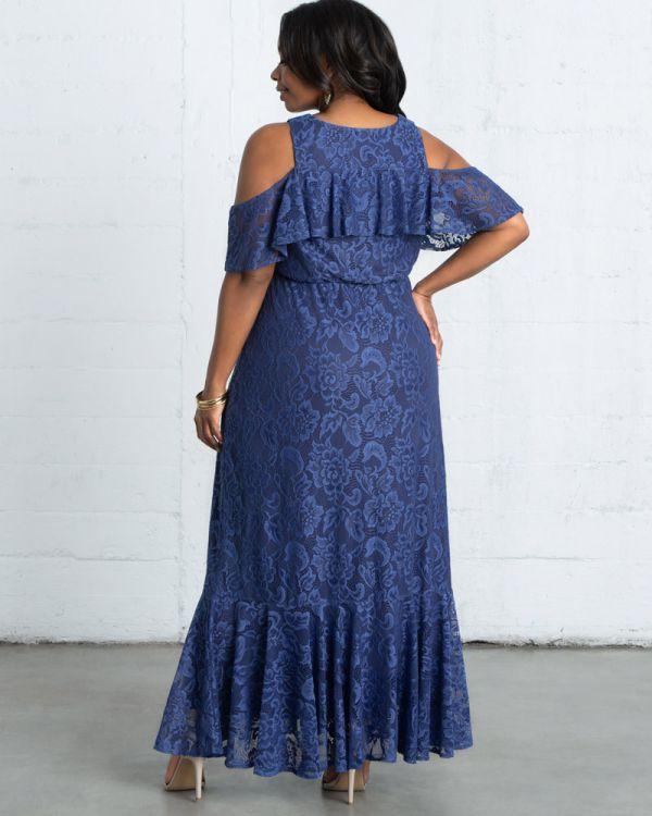 Kiyonna Long Formal A-line Dress - The Dress Outlet