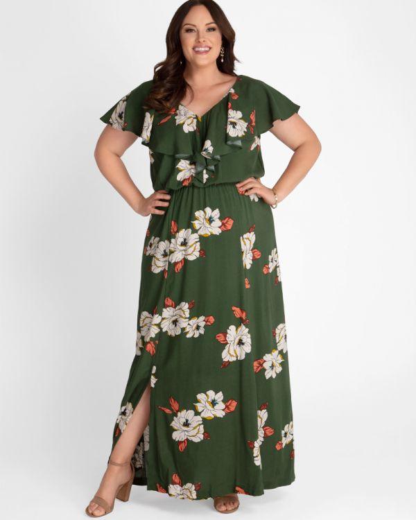 Kiyonna Long Formal Plus Size Dress - The Dress Outlet