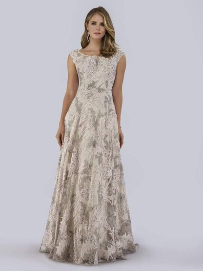 Lara Dresses Cap Sleeeve Long Prom Dress 29766 - The Dress Outlet