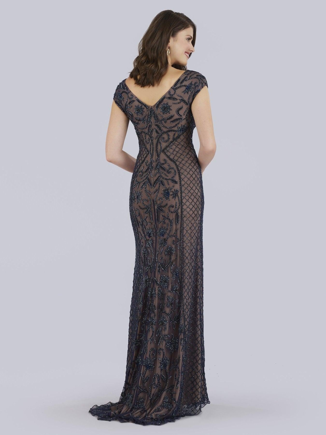 Lara Dresses Cap Sleeve Long Prom Dress 29836 - The Dress Outlet