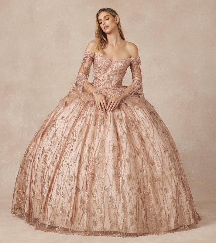 Long Ball Gown Quinceanera Dress - The Dress Outlet