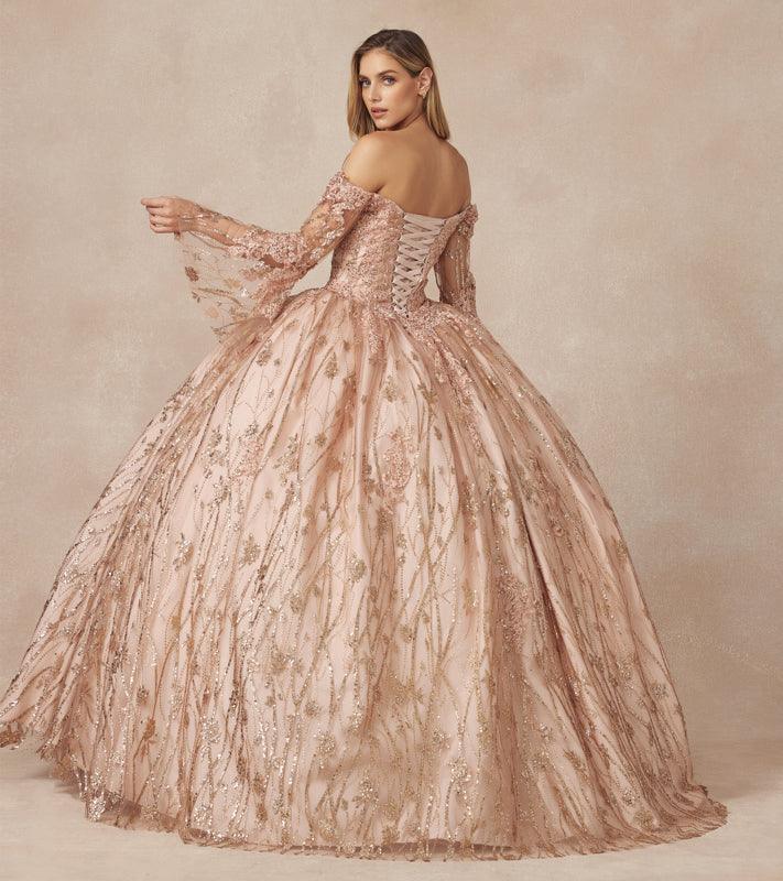 Long Ball Gown Quinceanera Dress - The Dress Outlet