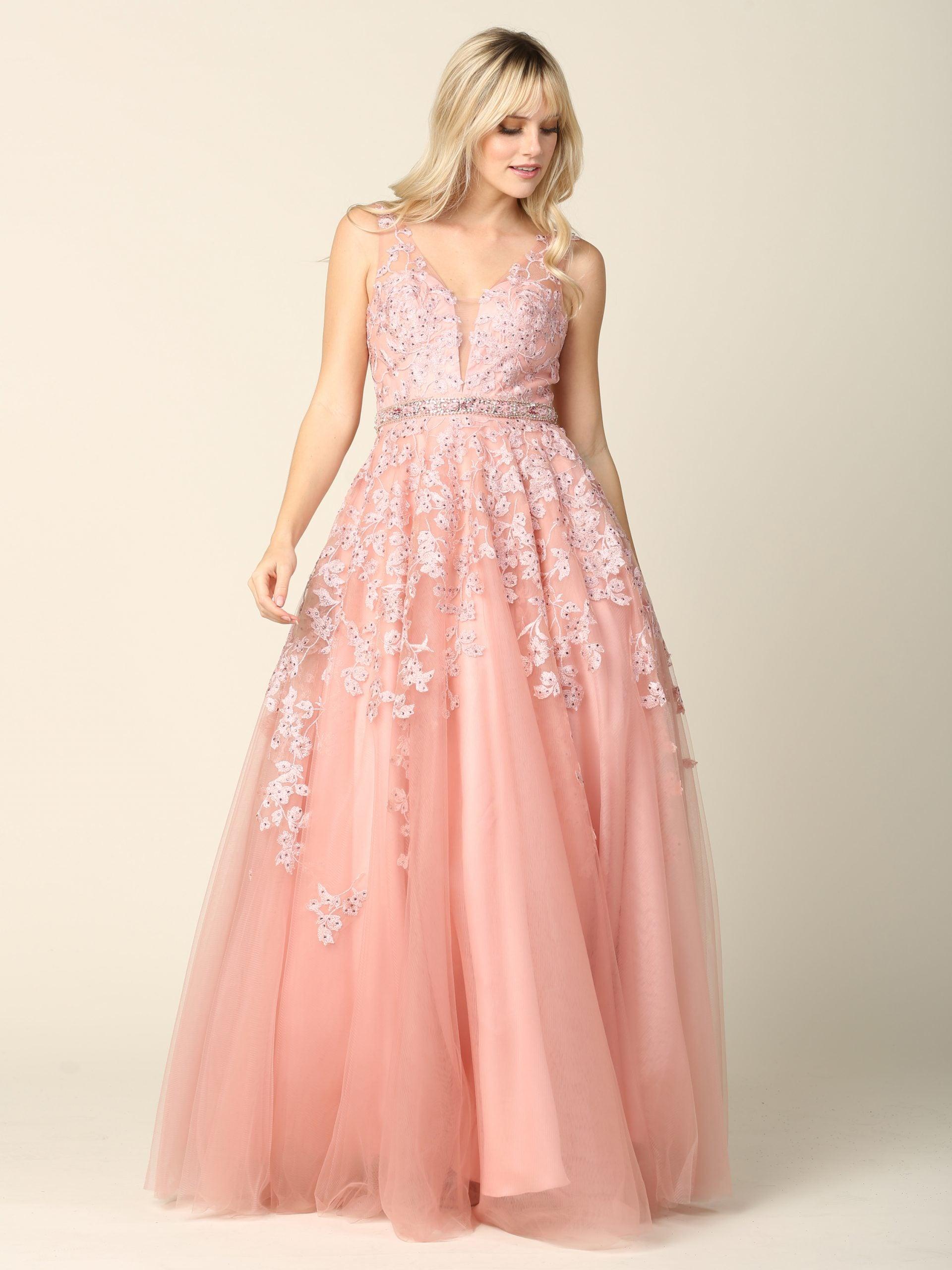 Long Formal Sleeveless Prom Ball Gown - The Dress Outlet