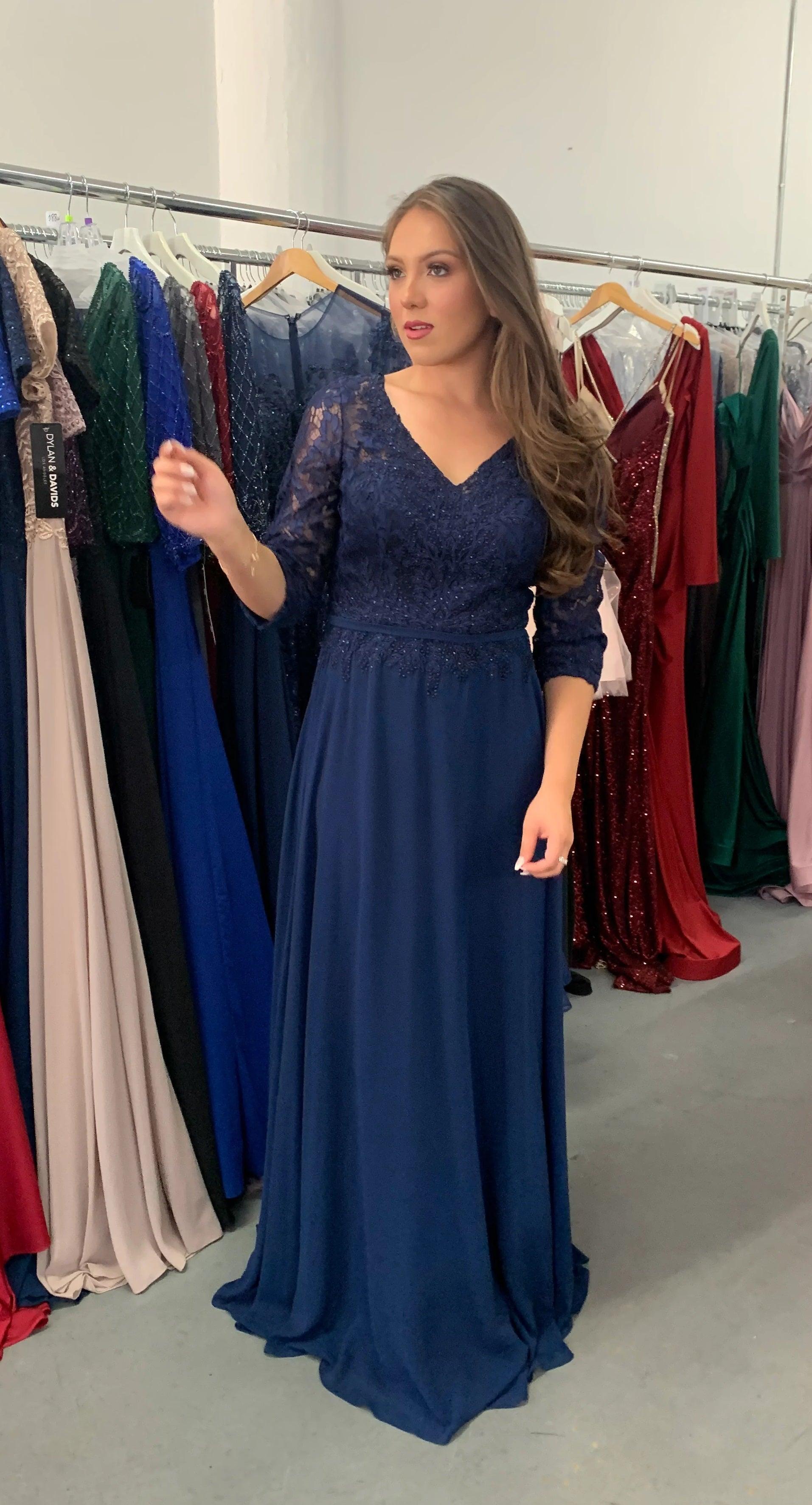 Navy Long Mother of the Bride Dress Sale Mother of the Bride Dresses