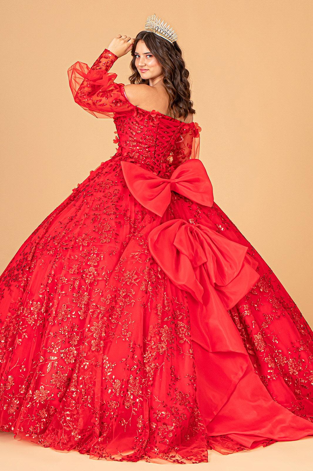Long Quinceanera Dress Ball Gown - The Dress Outlet