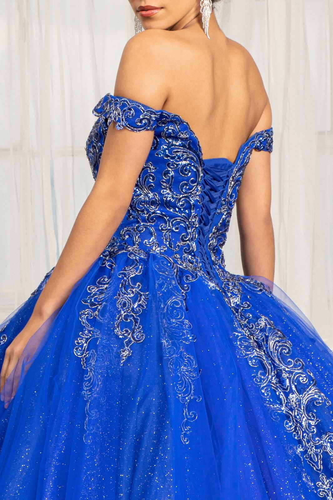 Long Quinceanera Dress Off Shoulder Ball Gown - The Dress Outlet