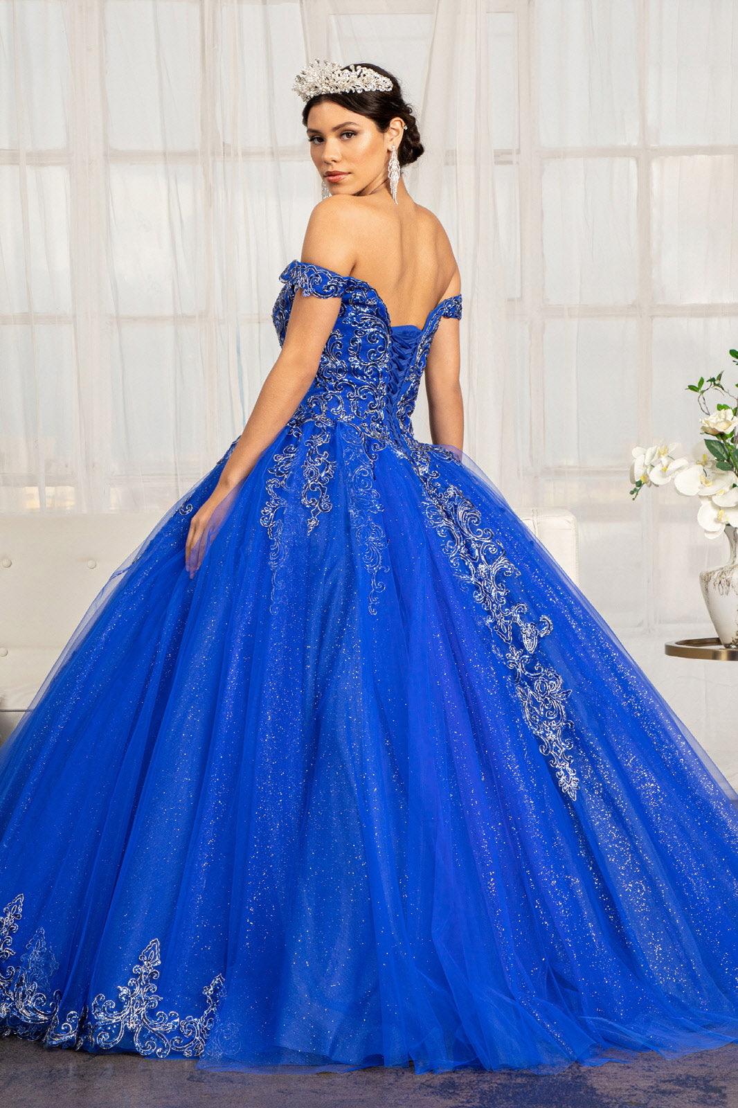 Long Quinceanera Dress Off Shoulder Ball Gown - The Dress Outlet