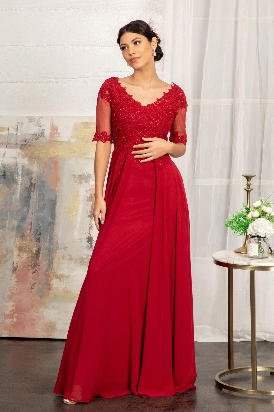 Long Sleeve Mother of the Bride Formal Dress