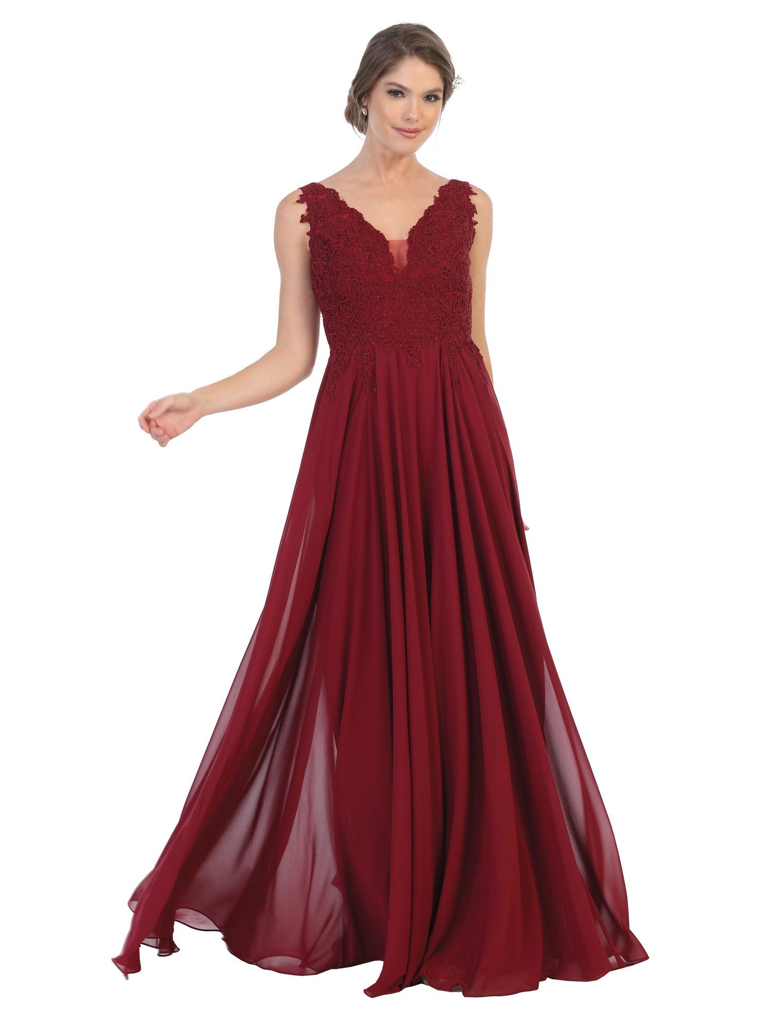 Long Sleeveless Formal Mother of the Bride Dress - The Dress Outlet
