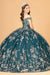Long Sweet 16 Glitter Quinceanera Dress - The Dress Outlet