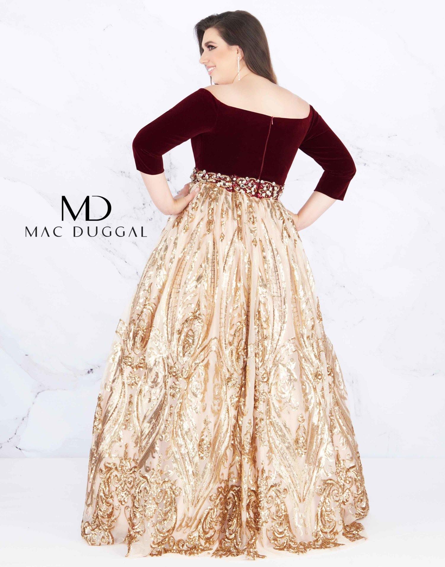 Mac Duggal Fabulouss Plus Size Long Dress 66831F - The Dress Outlet
