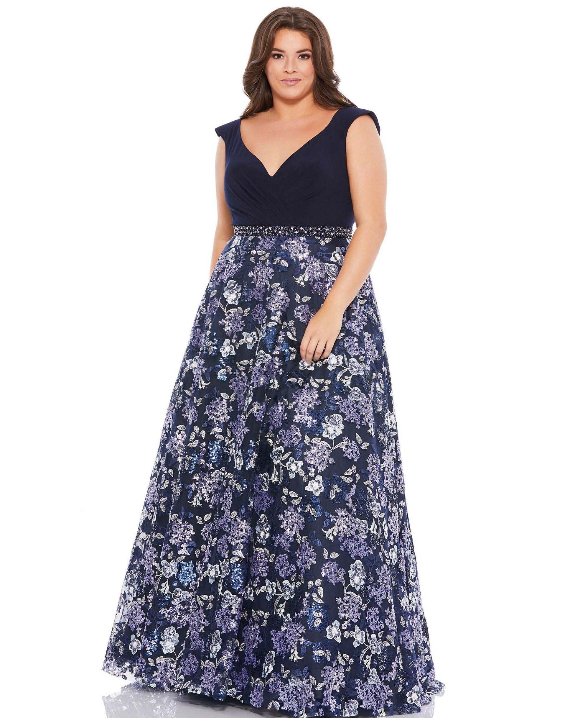 Mac Duggal Fabulouss Plus Size Long Dress 67764 - The Dress Outlet