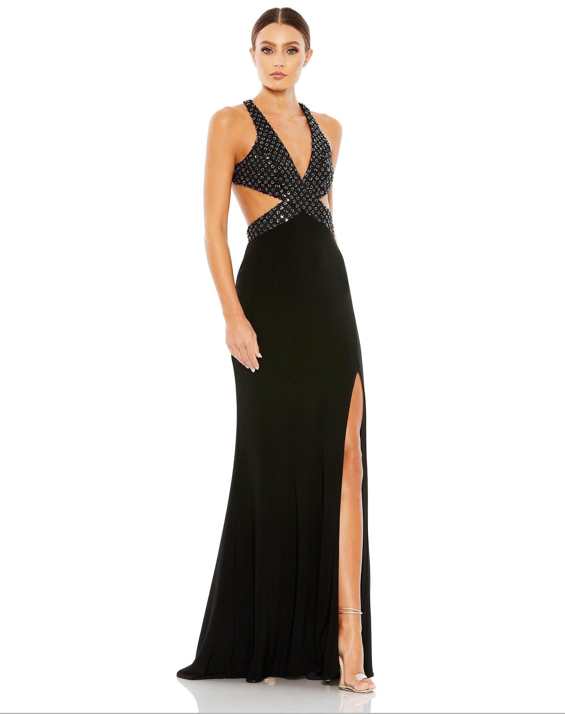 Black Mac Duggal 68166 Long Formal Fitted Prom Dress for $298.0 – The ...