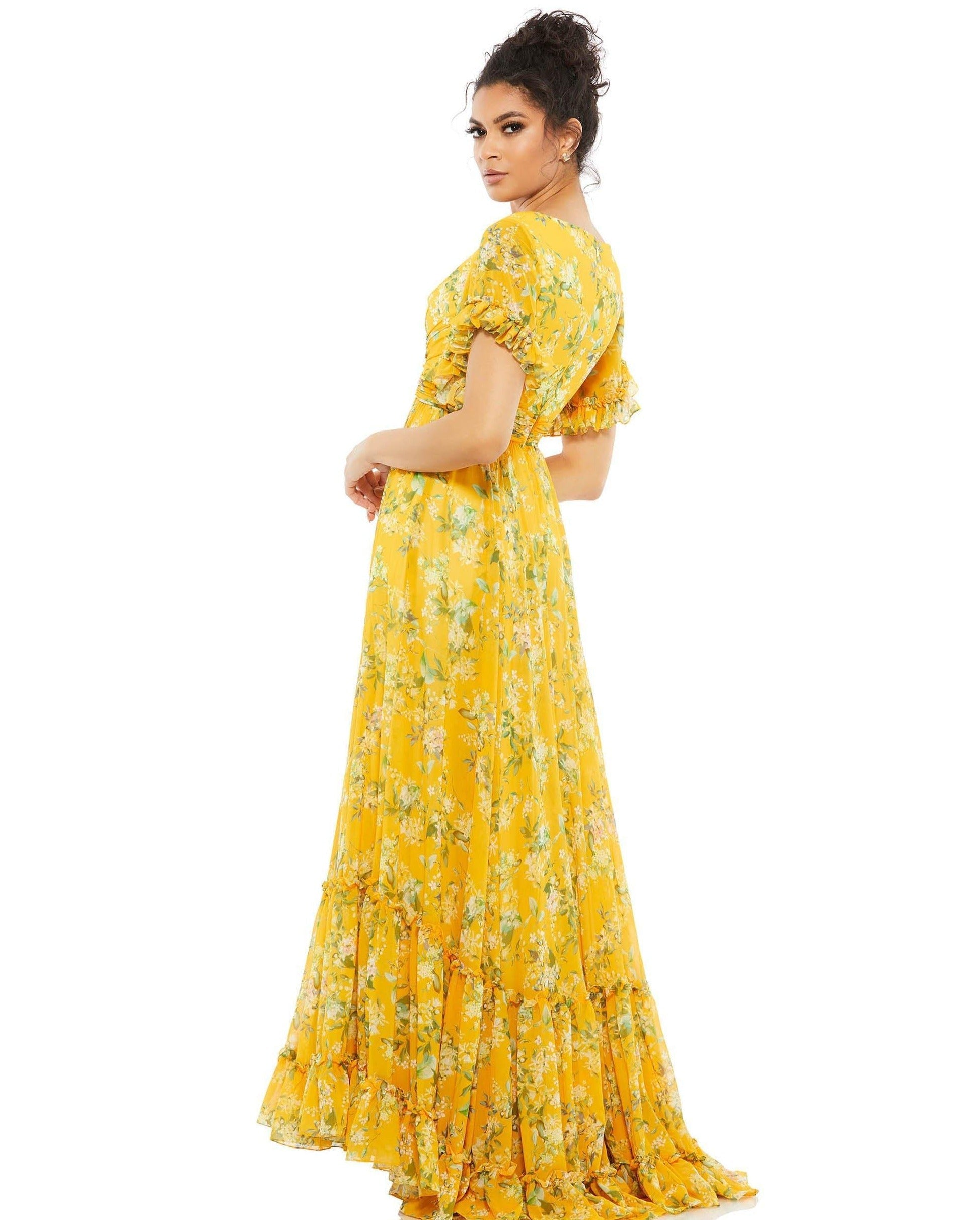 Mac Duggal Long Formal Floral Maxi Dress 67933 - The Dress Outlet