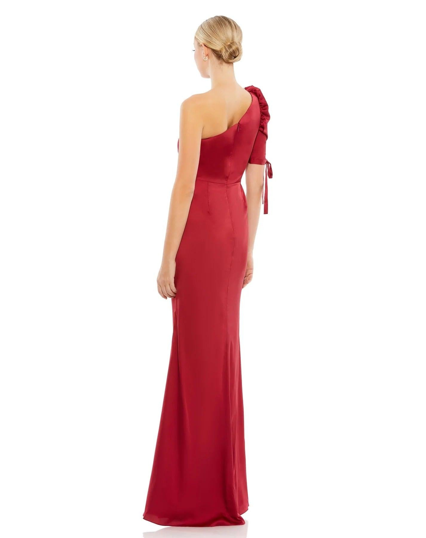 Mac Duggal Long Formal One Shoulder Gown 55632 - The Dress Outlet