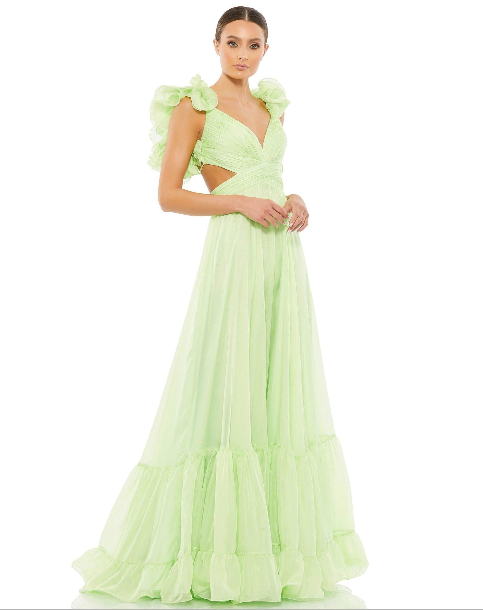 Mint Mac Duggal 67911 Long Formal Ruffled Dress for $299.0 – The Dress