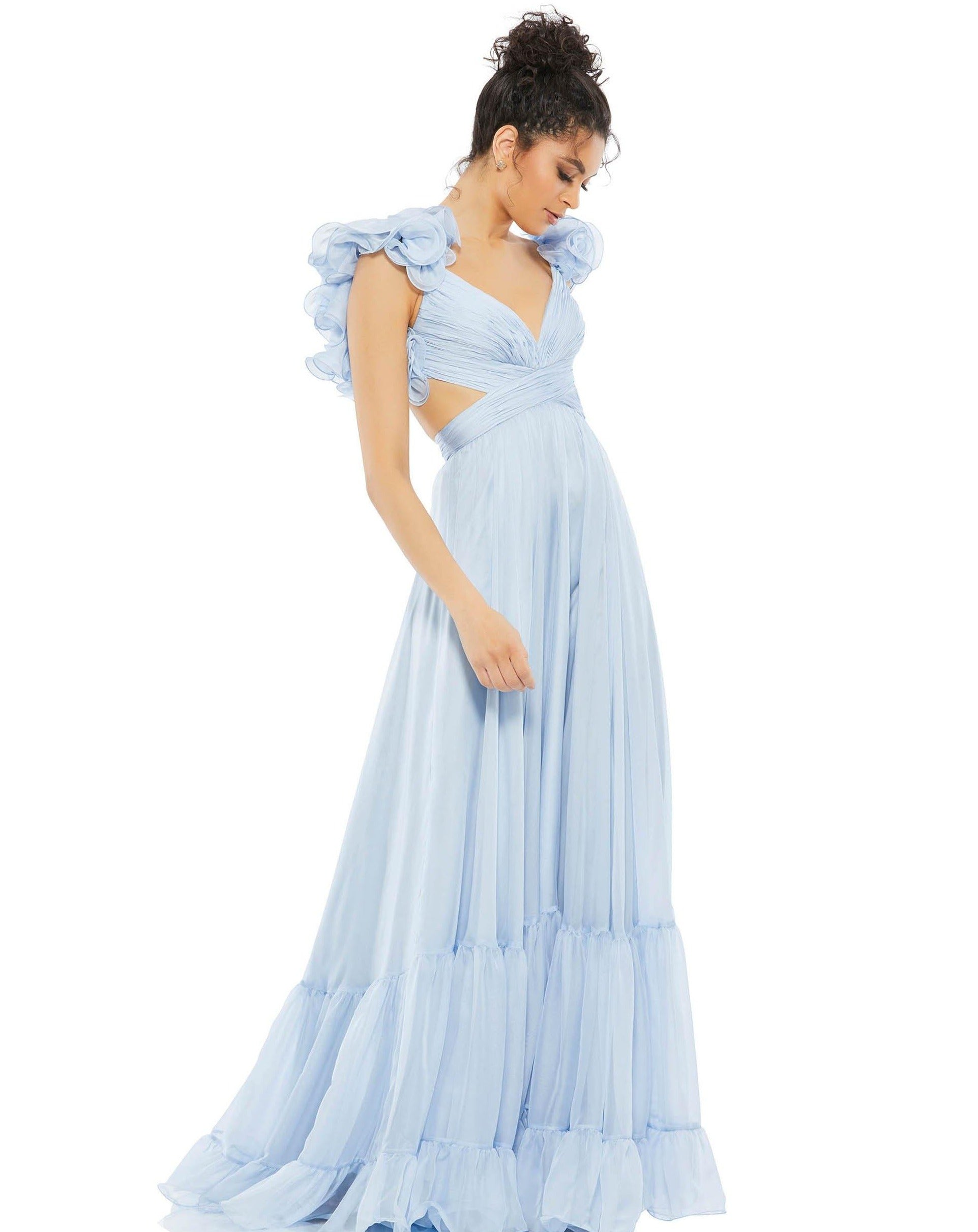 Mac Duggal 67911 Long Prom Ruffled Dress