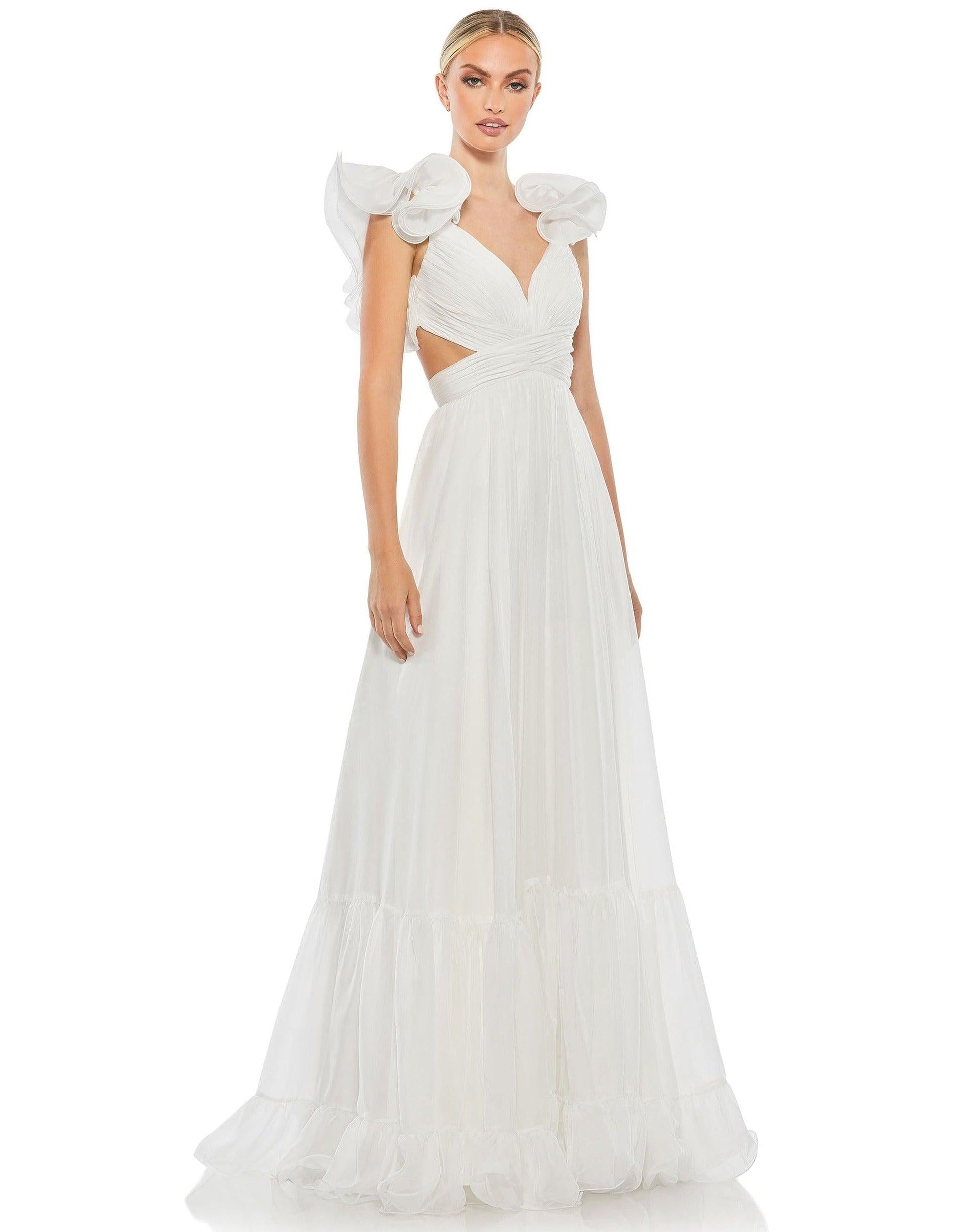 Mac Duggal 67911 Long Prom Ruffled Dress