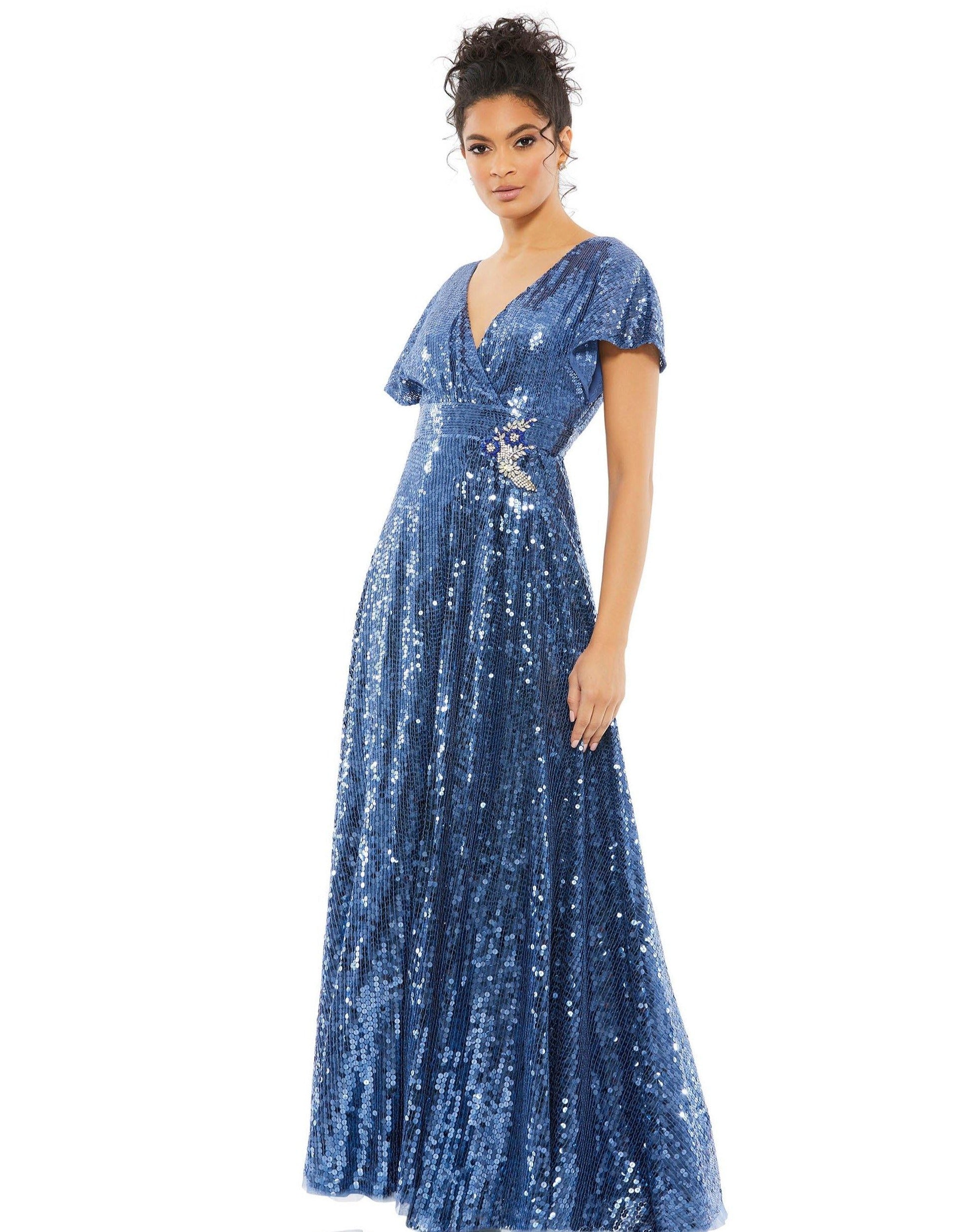 Mac Duggal Long Formal Sequins Evening Dress 10773 - The Dress Outlet