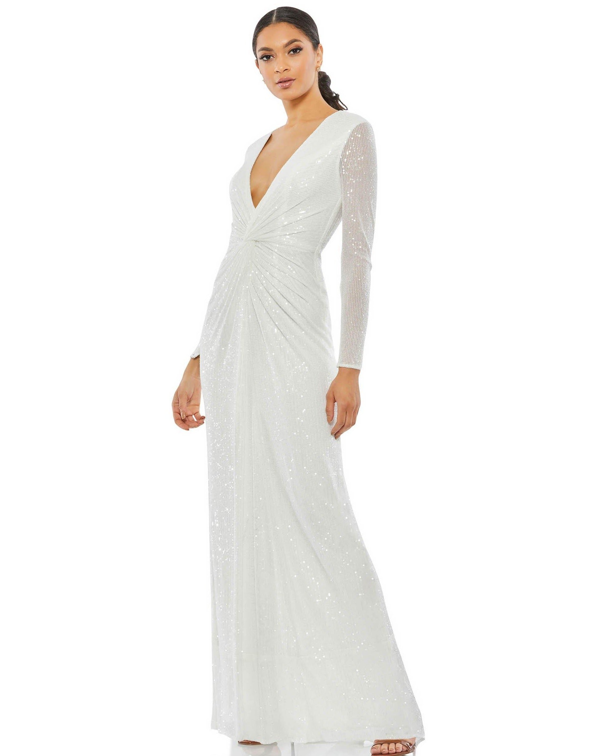 Mac Duggal Long Sleeve Formal Evening Dress 26552 - The Dress Outlet