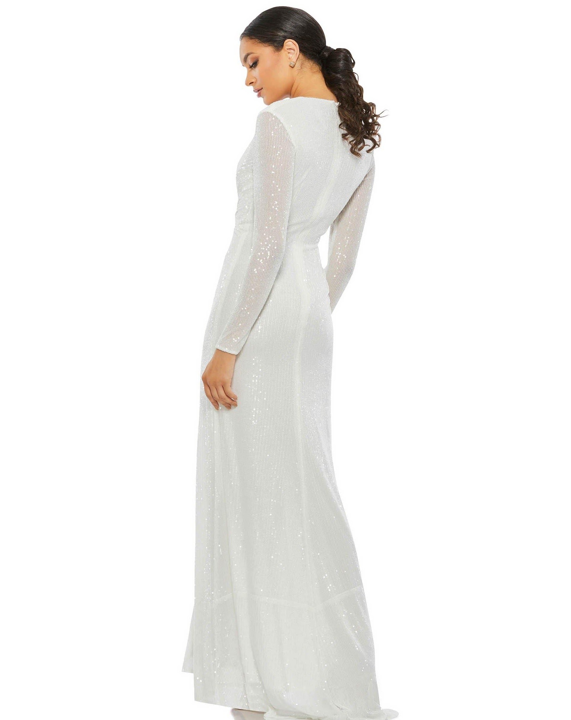 Mac Duggal Long Sleeve Formal Evening Dress 26552 - The Dress Outlet