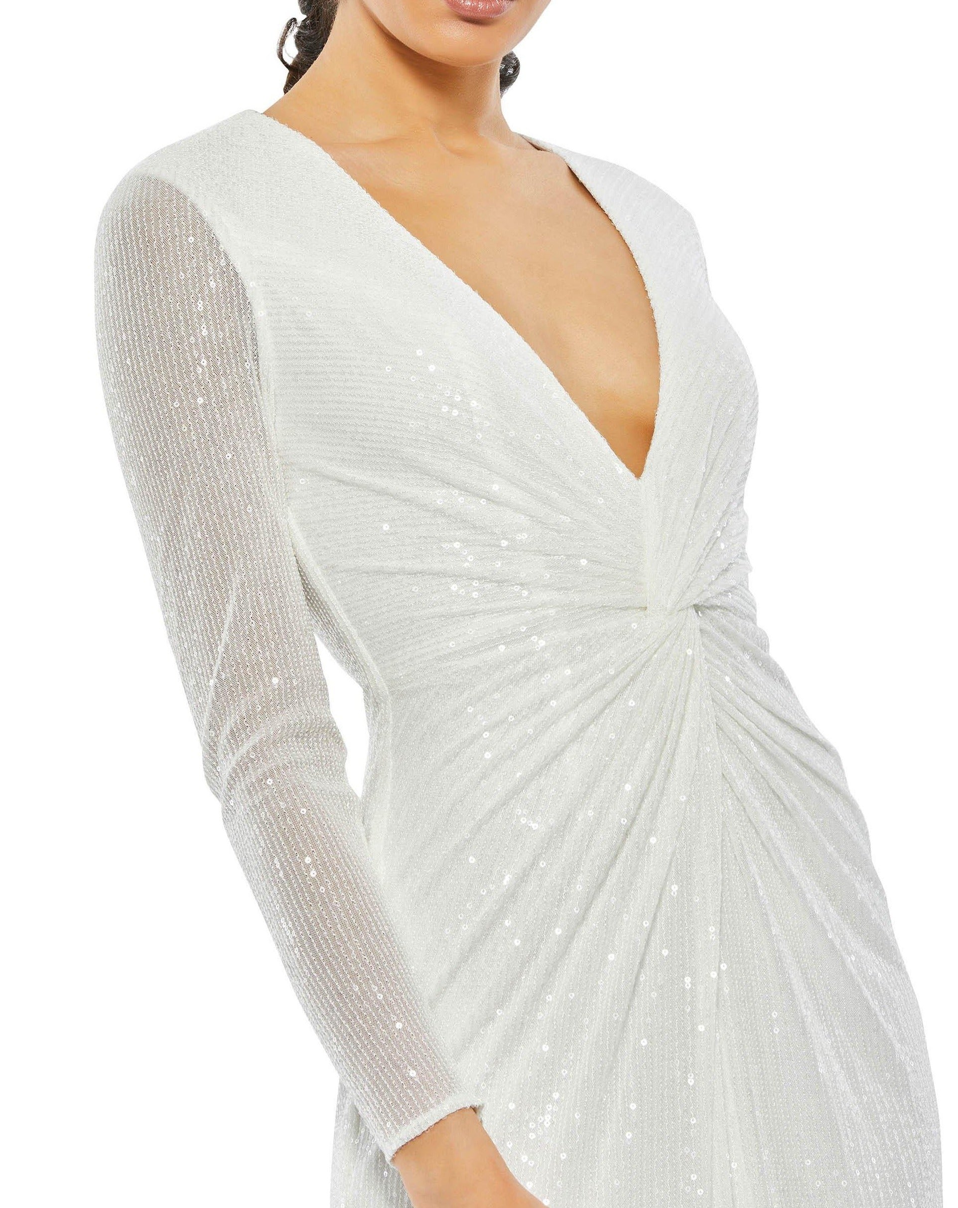 Mac Duggal Long Sleeve Formal Evening Dress 26552 - The Dress Outlet