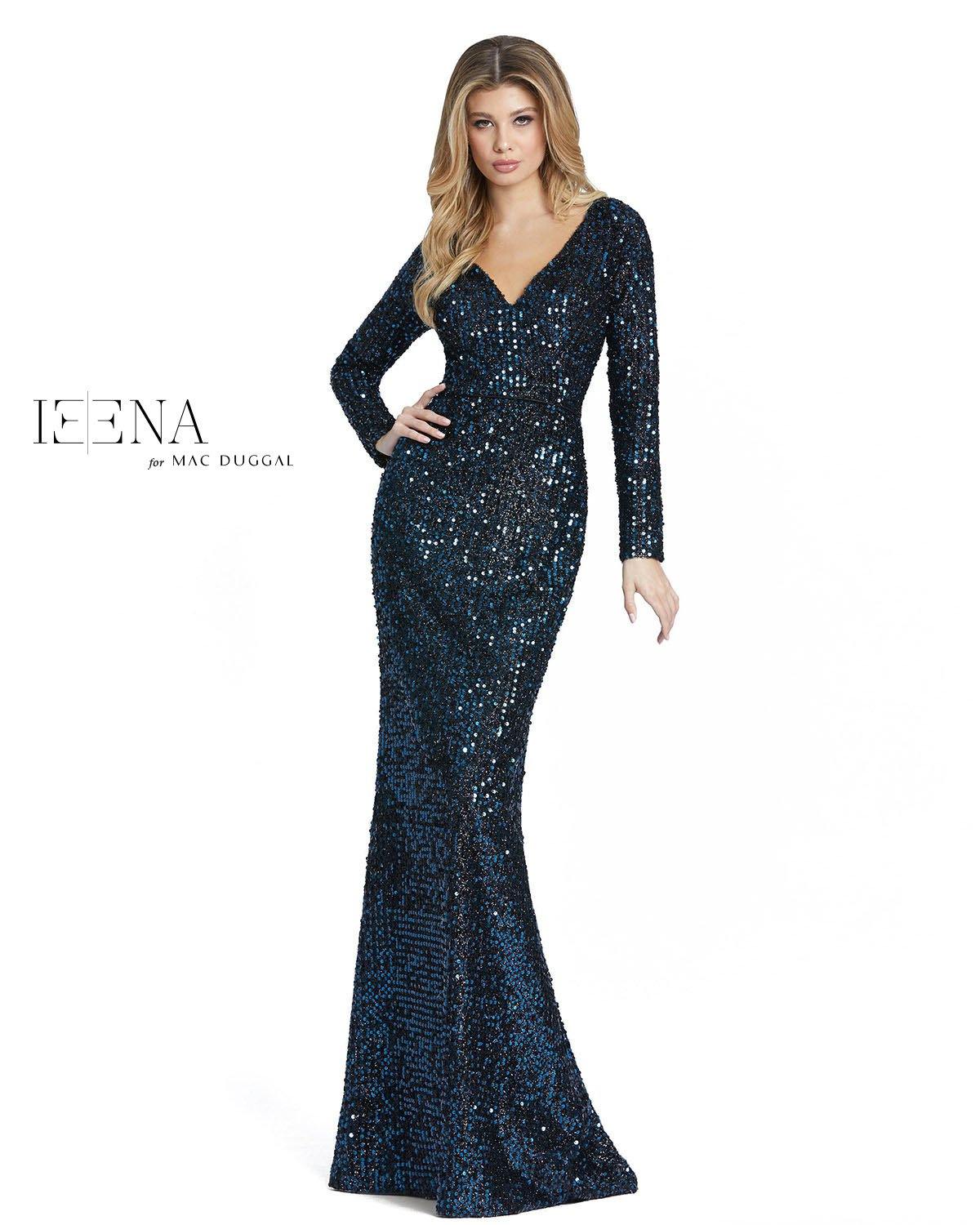 Mac Duggal Long Sleeve Sequins Formal Dress 26445 - The Dress Outlet