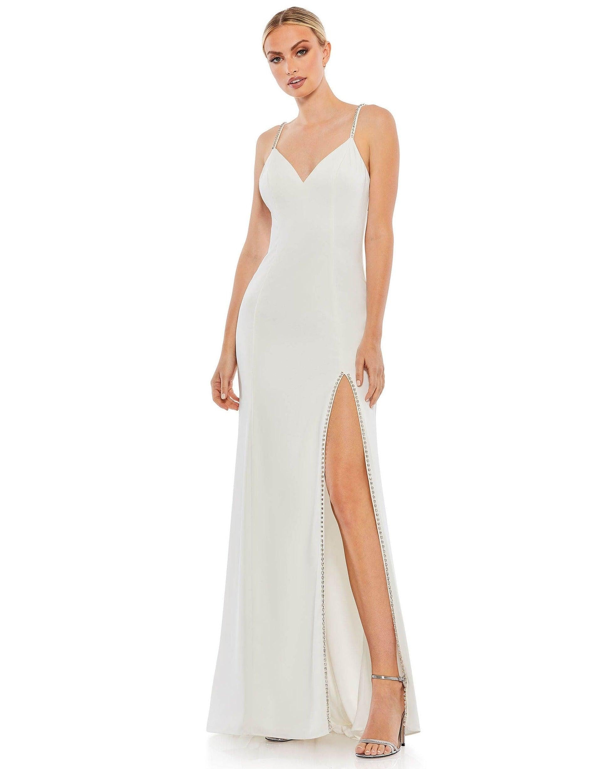 Mac Duggal Long Spaghetti Strap Prom Dress 55706 - The Dress Outlet