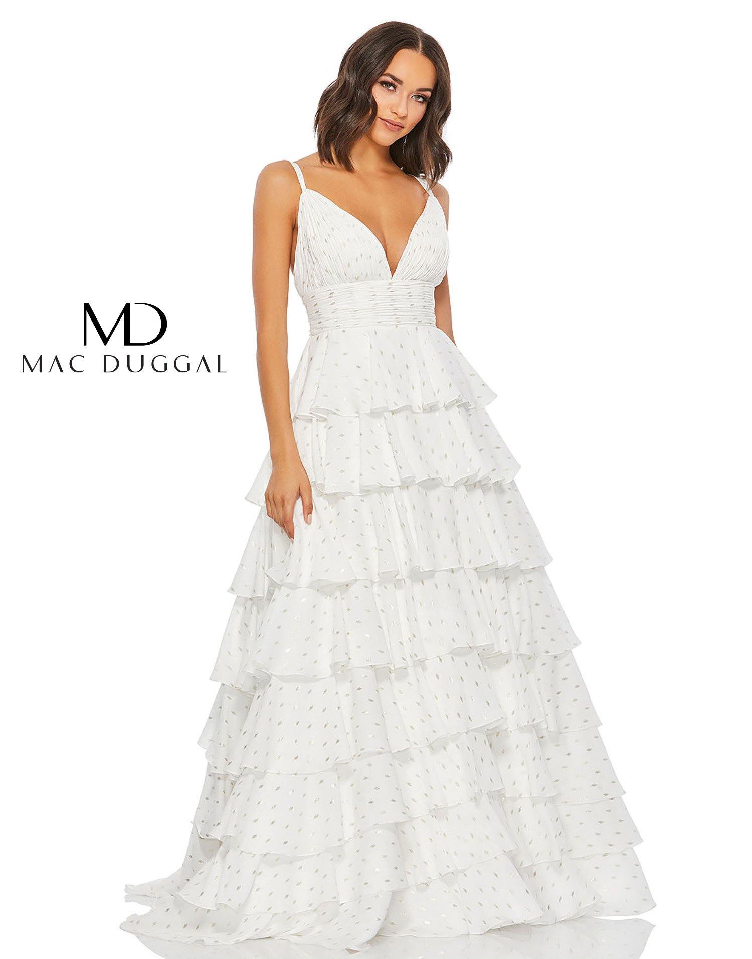 Mac Duggal Long Spaghetti Strap Prom Dress 67564 - The Dress Outlet