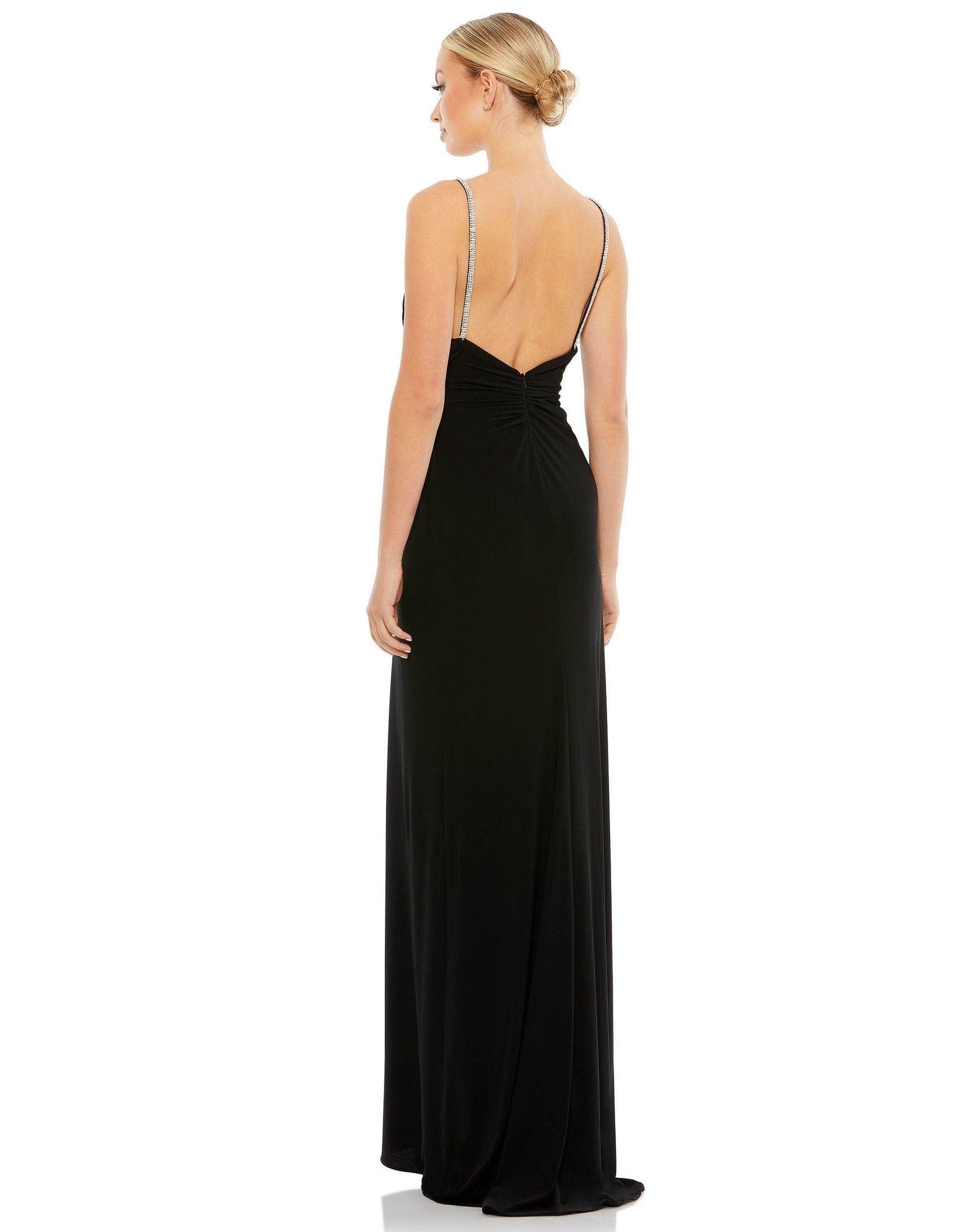 Mac Duggal Long Spaghetti Strap Prom Gown 26695 - The Dress Outlet