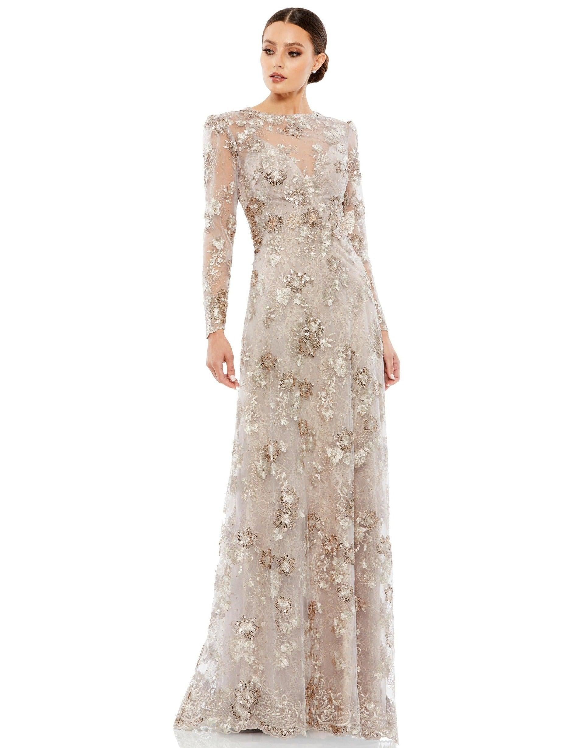 Mocha Mac Duggal 67875 Mother of the Bride Long Dress for $798.0 – The ...