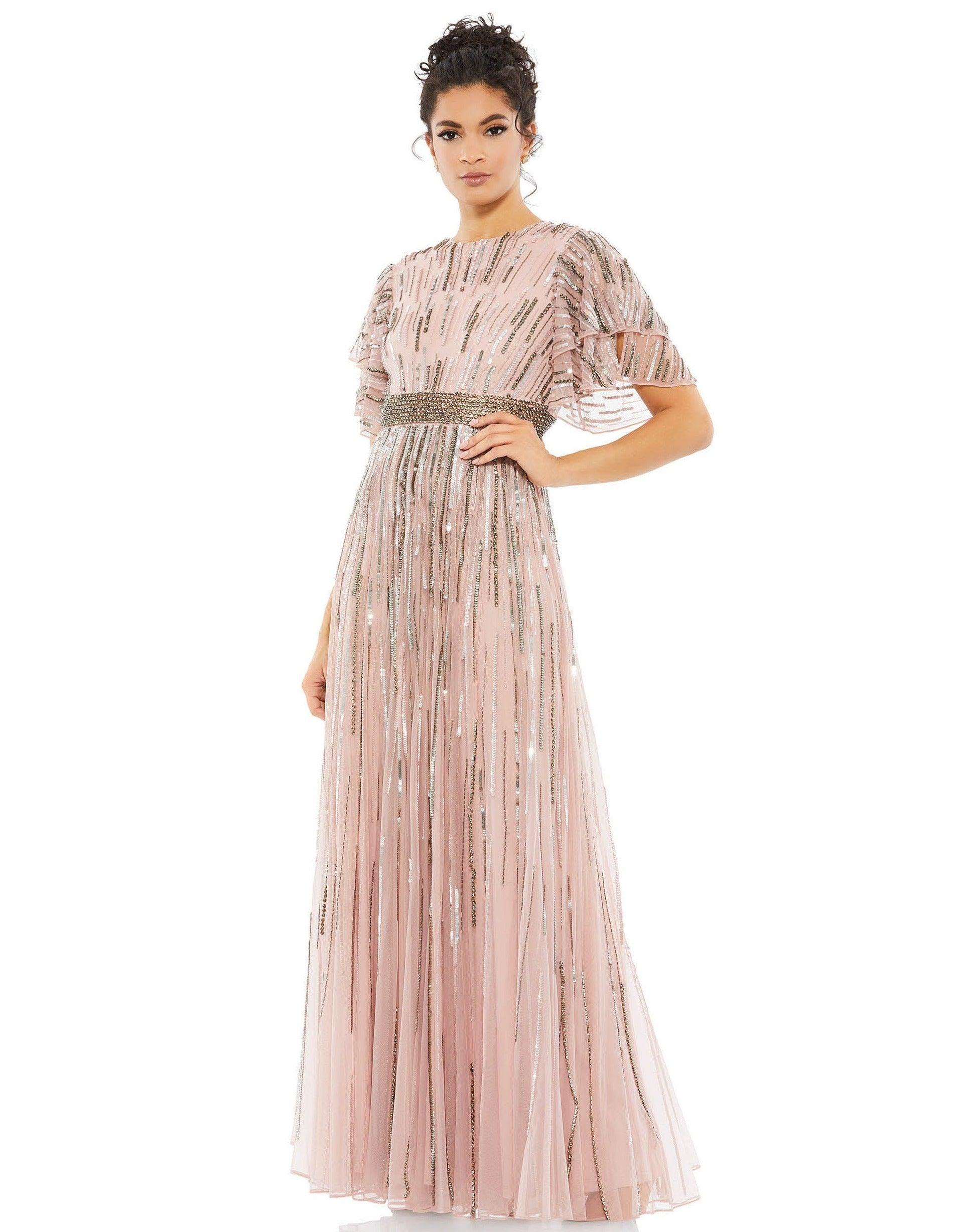 Vintage Rose Mac Duggal 93582 Mother of the Bride long Dress