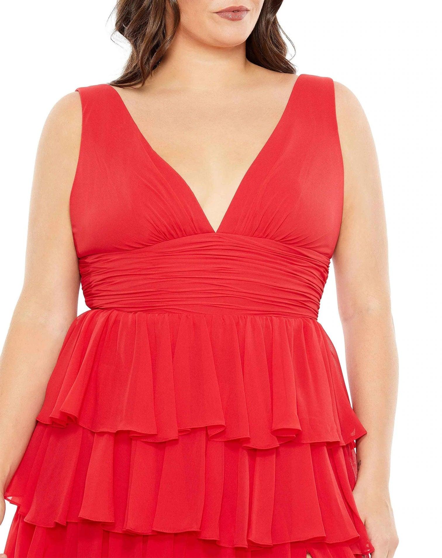 Mac Duggal Plus Size Sleeveless Long Dress 68119 - The Dress Outlet