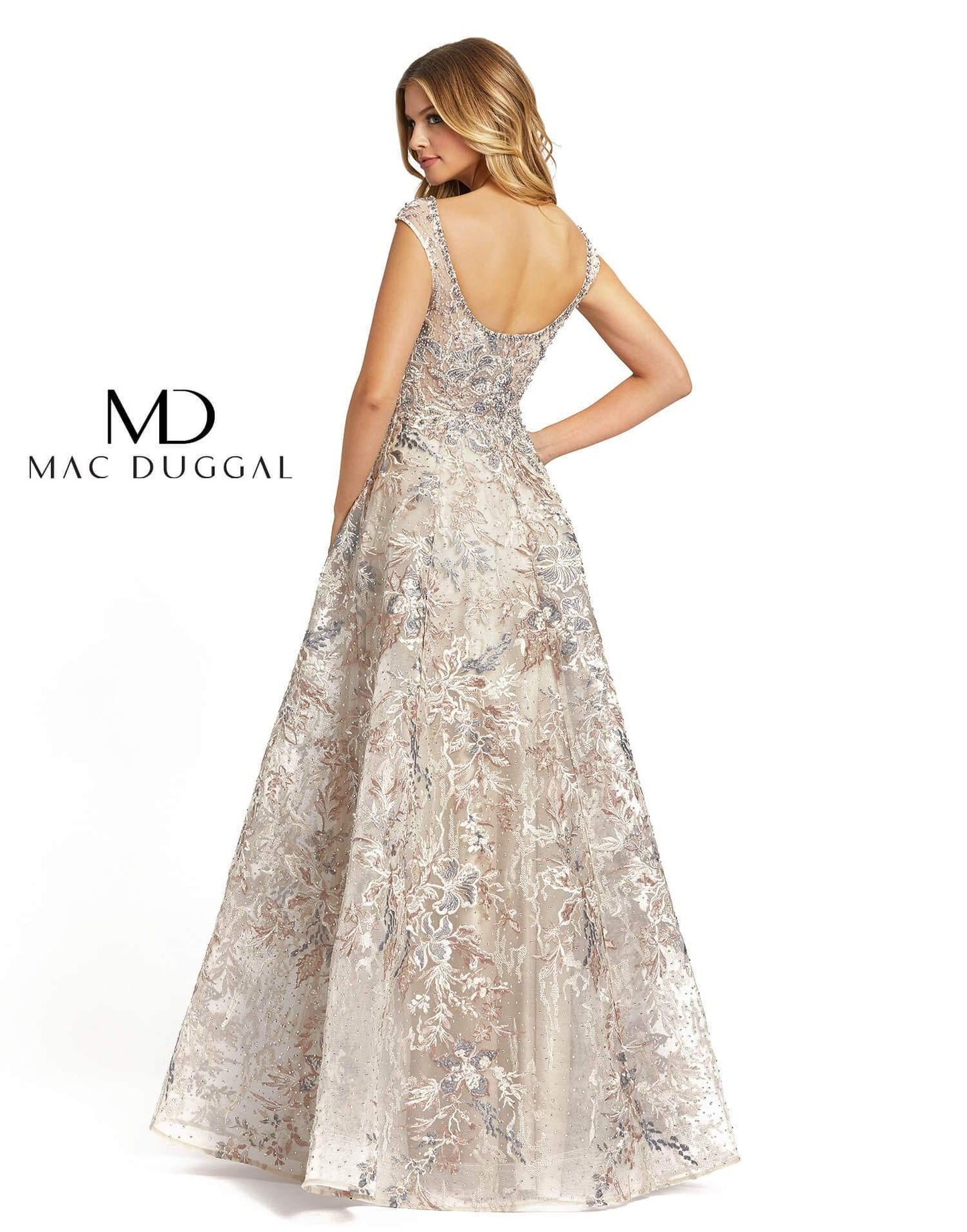 Mac Duggal Prom Long Cap Sleeve Ball Gown 20219 - The Dress Outlet