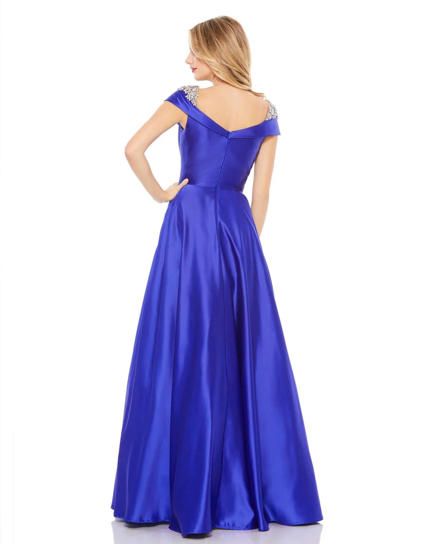 Mac Duggal Prom Long Cap Sleeve Formal Gown 49239 - The Dress Outlet
