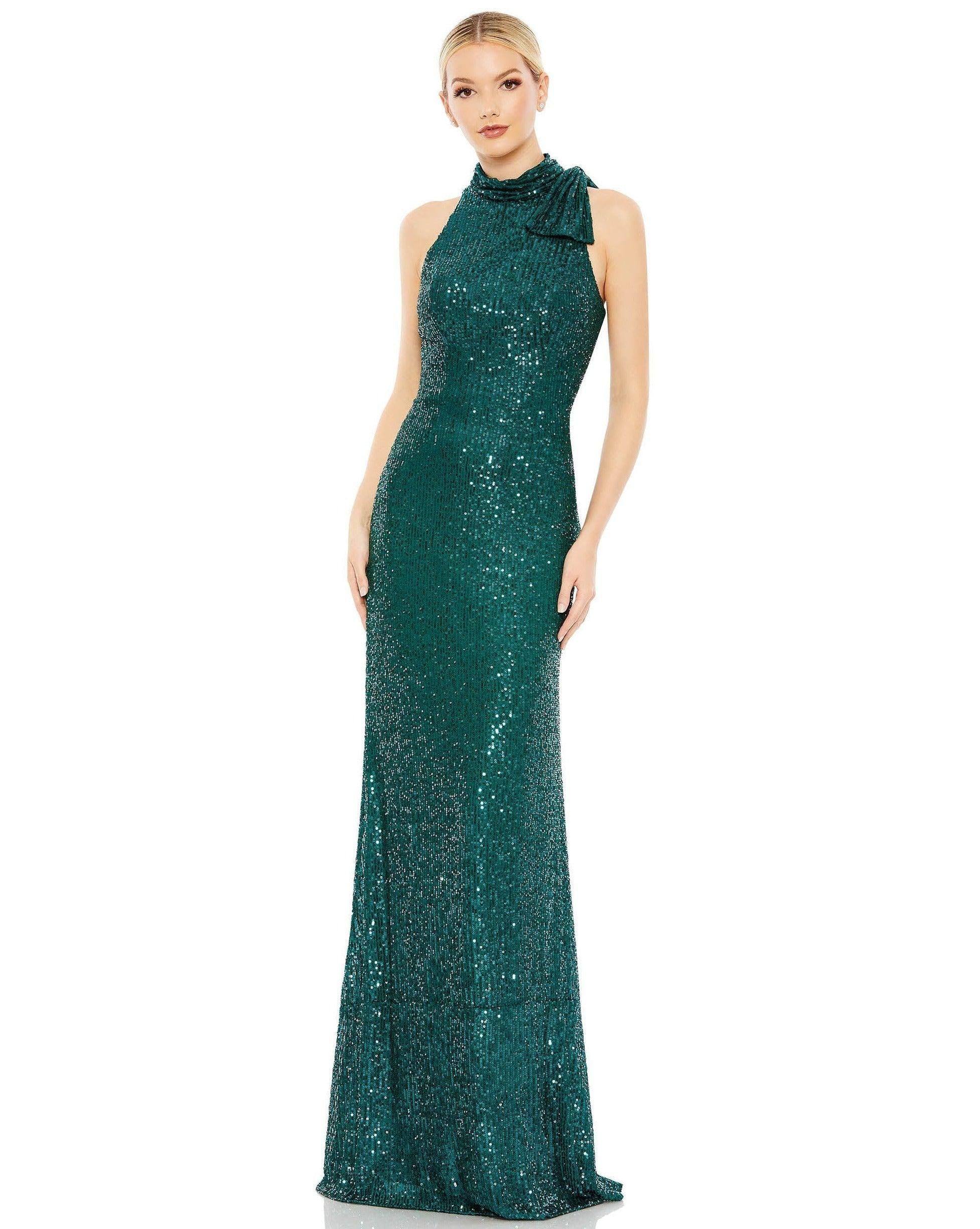 Mac Duggal Prom Long Halter Formal Dress 11280 - The Dress Outlet