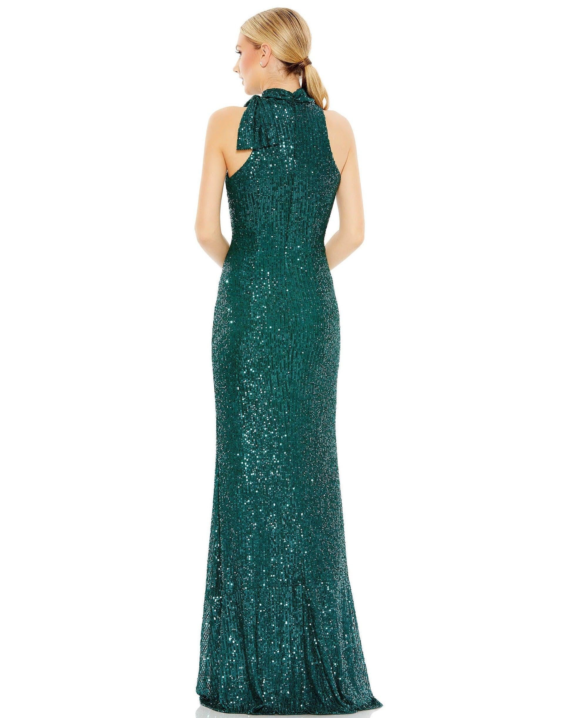 Mac Duggal Prom Long Halter Formal Dress 11280 - The Dress Outlet