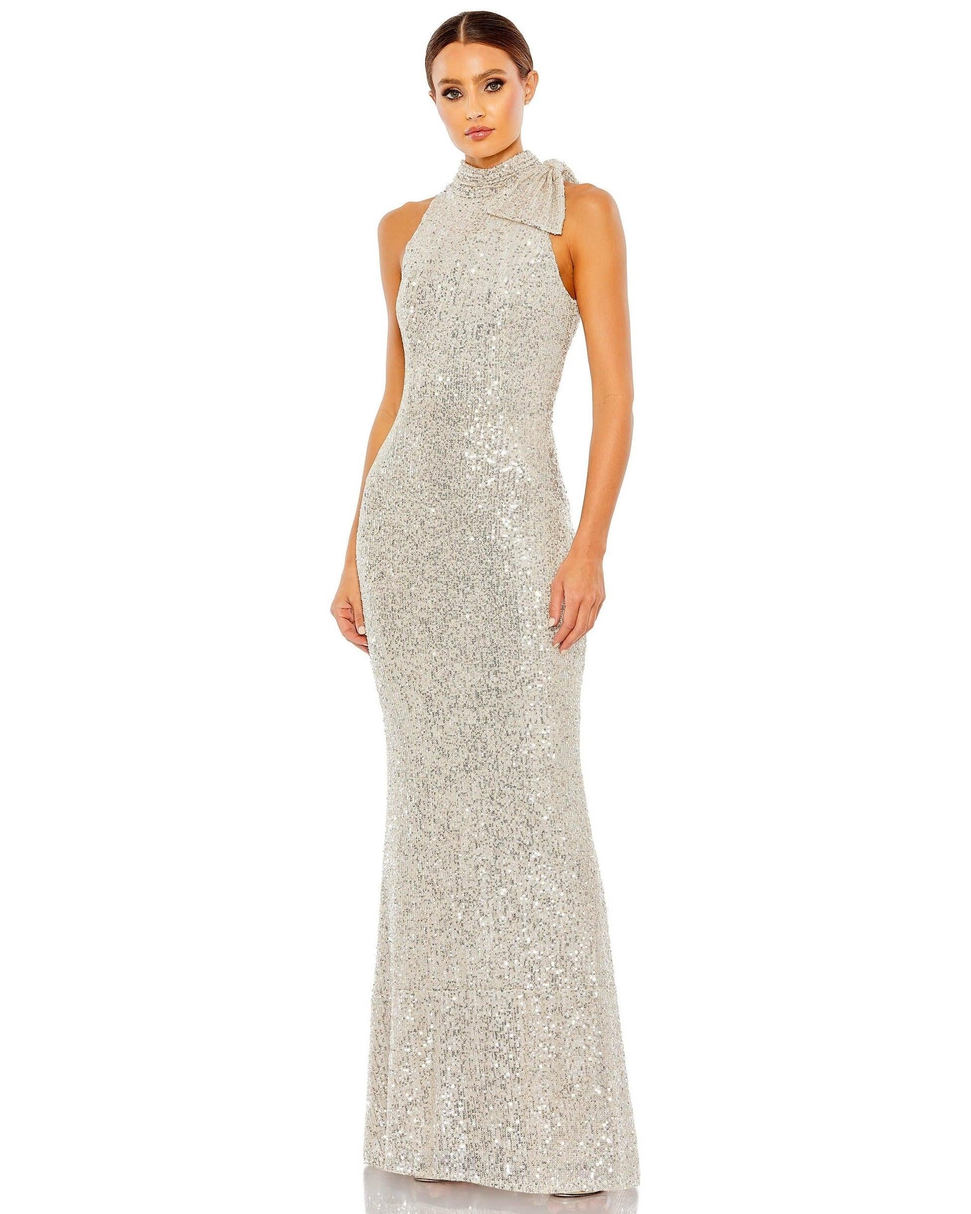 Mac Duggal Prom Long Halter Formal Dress 11280 - The Dress Outlet