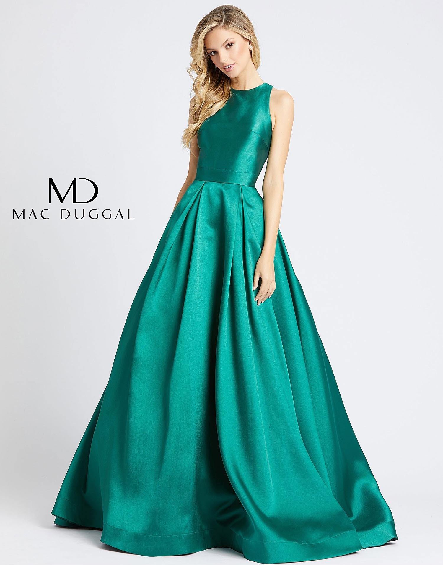 Emerald Green Mac Duggal 55241 Prom Long Pleated Ball Gown for $219.99 ...