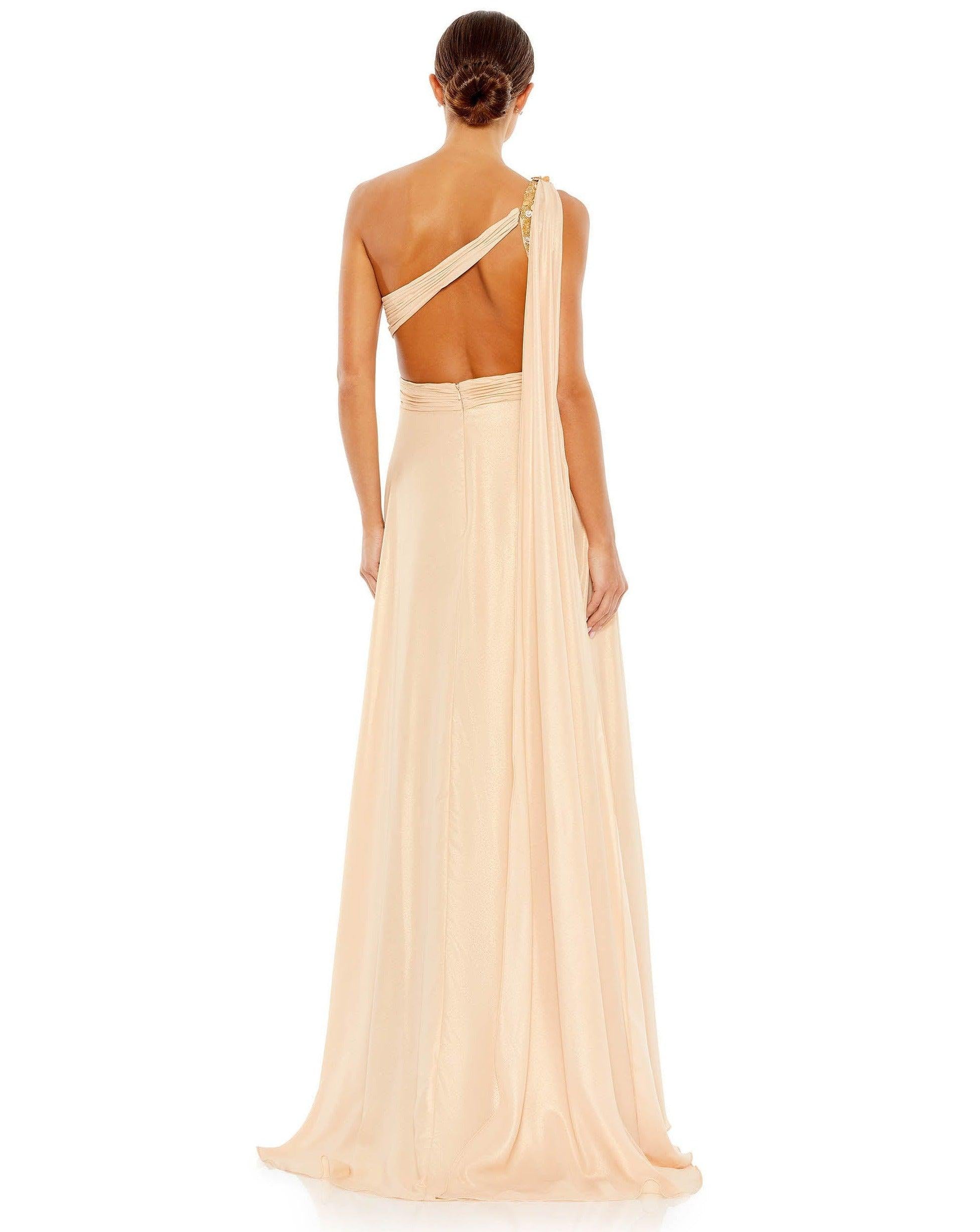 Mac Duggal Prom One Shoulder Long Formal Gown 68053 - The Dress Outlet
