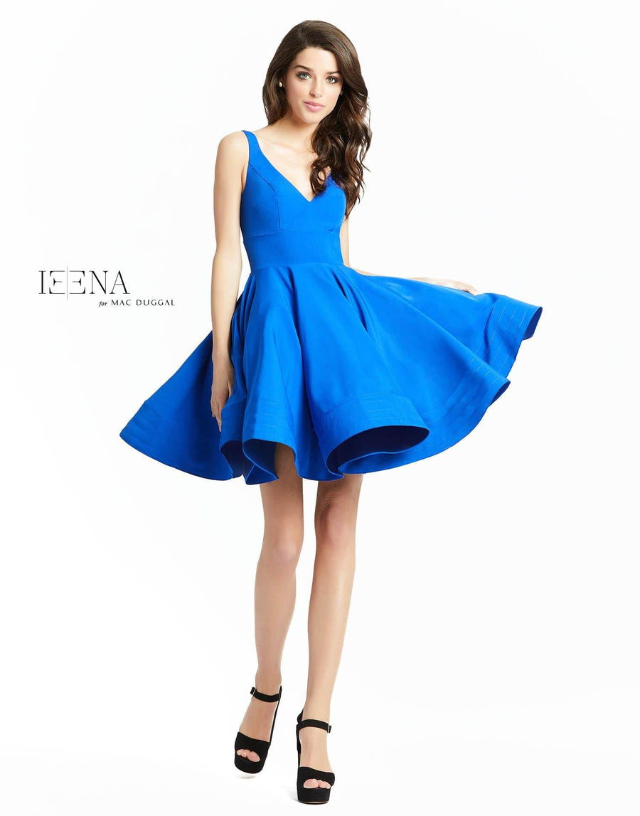 Mac Duggal Short Flutter Sleeveless Cocktail Dress - The Dress Outlet