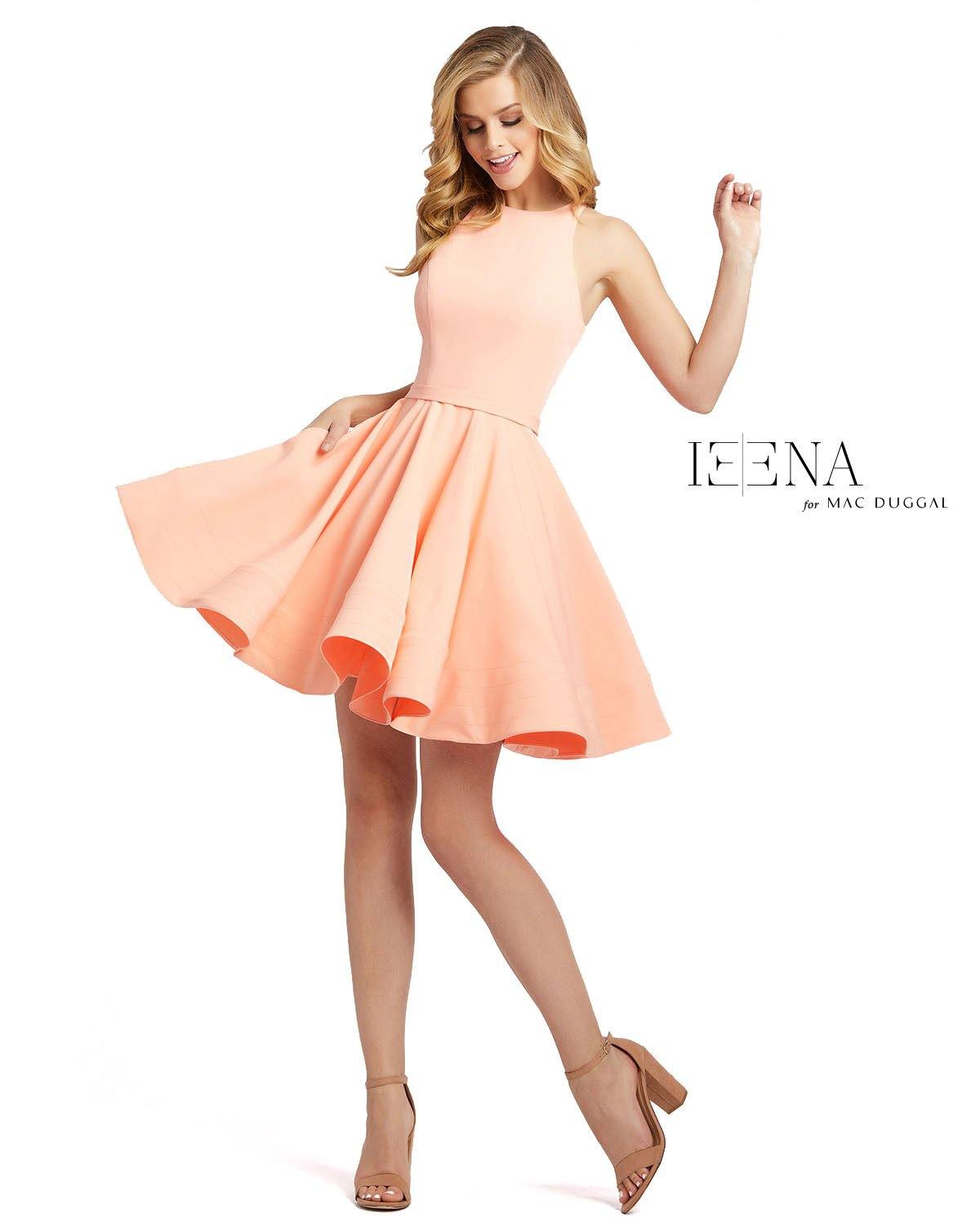 Ice Blue Mac Duggal Short Homecoming Cocktail Party Dress Formal