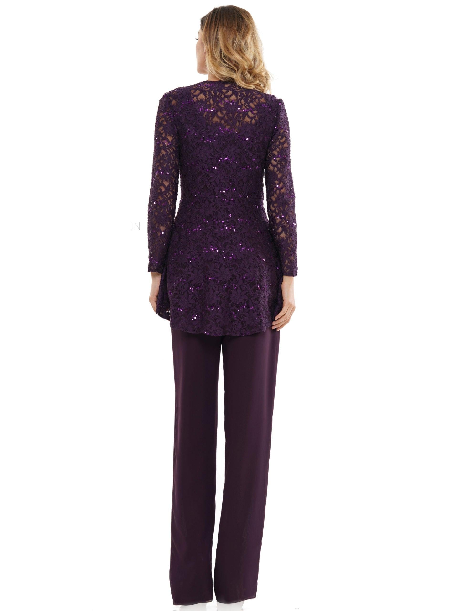 Marsoni Formal Long Sleeve Jacket Pant Suit 305 - The Dress Outlet