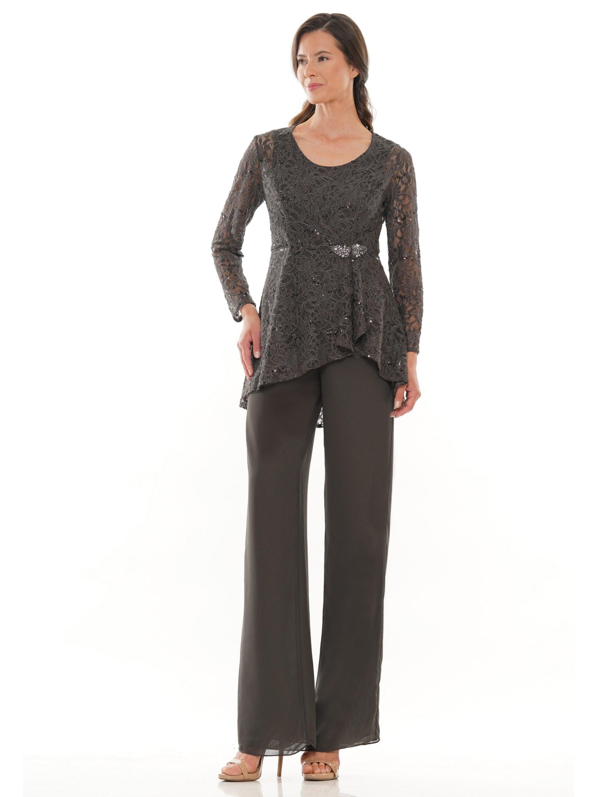 Marsoni Formal Long Sleeve Jacket Pant Suit 305 - The Dress Outlet