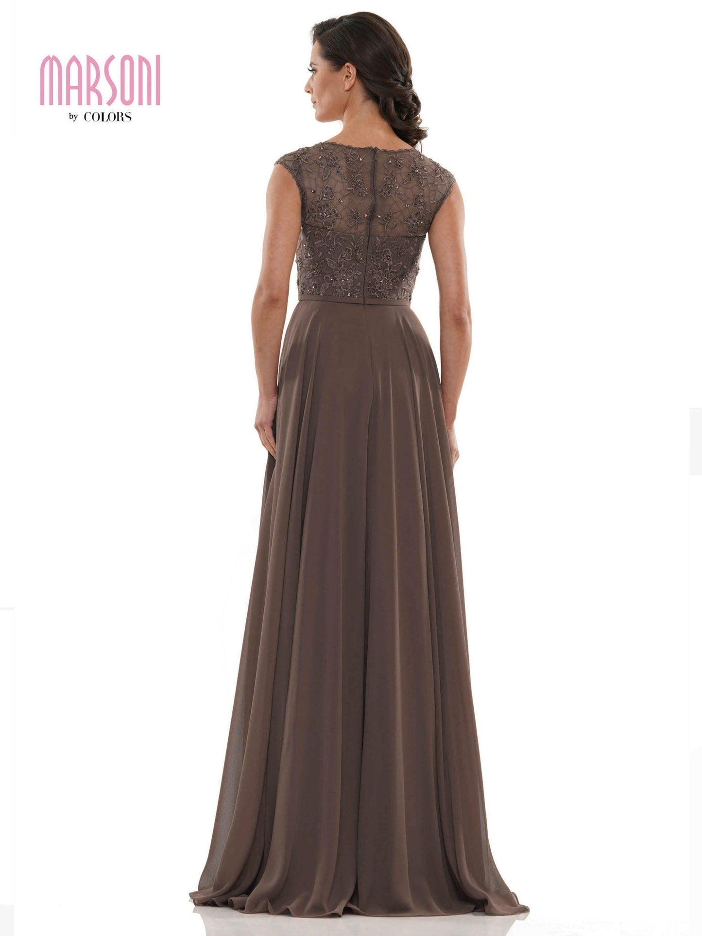 Marsoni Long Cap Sleeve Mother of the Bide Gown 219 - The Dress Outlet
