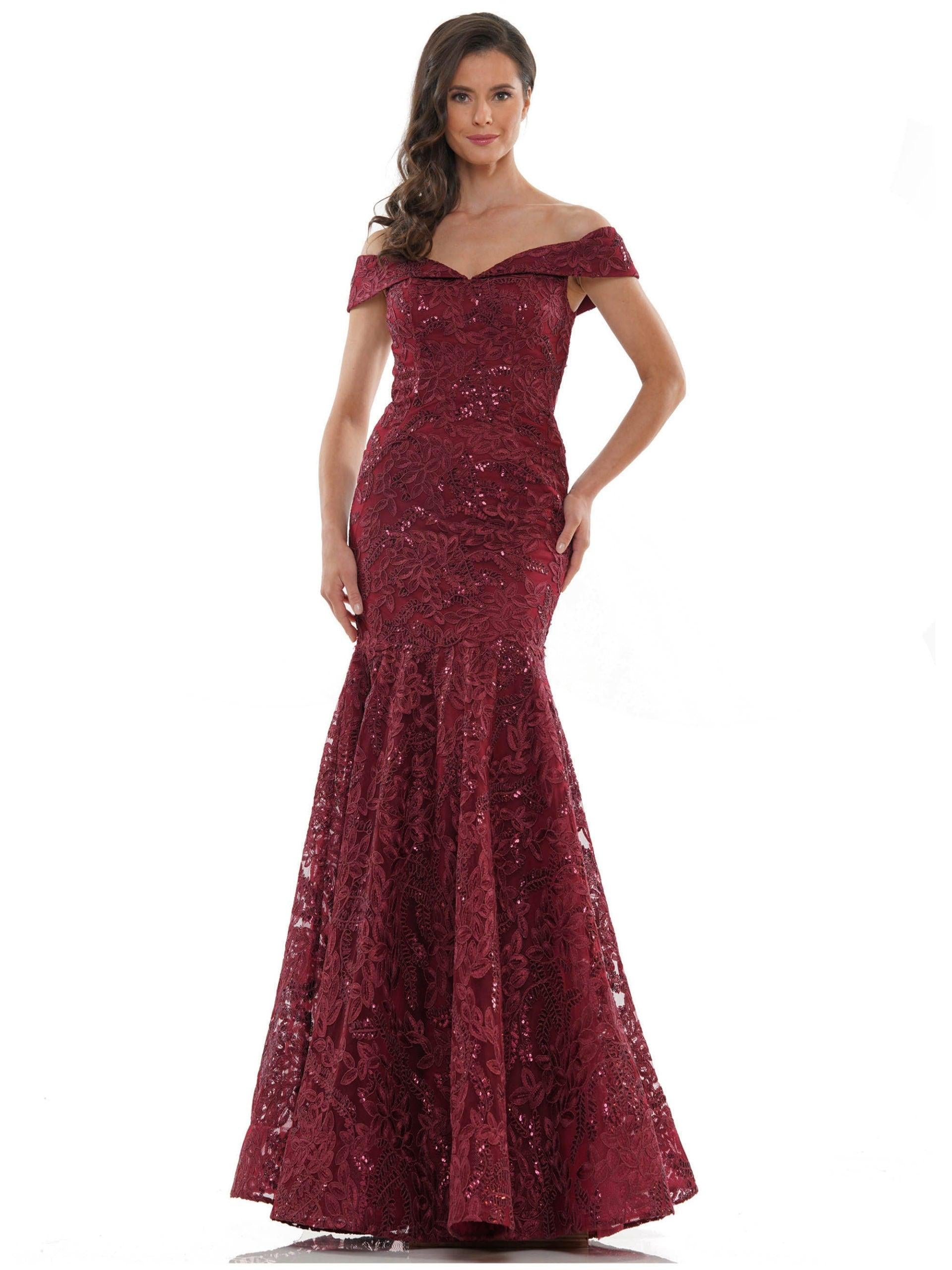 Marsoni Long Formal Fitted Lace Long Gown 1118 - The Dress Outlet