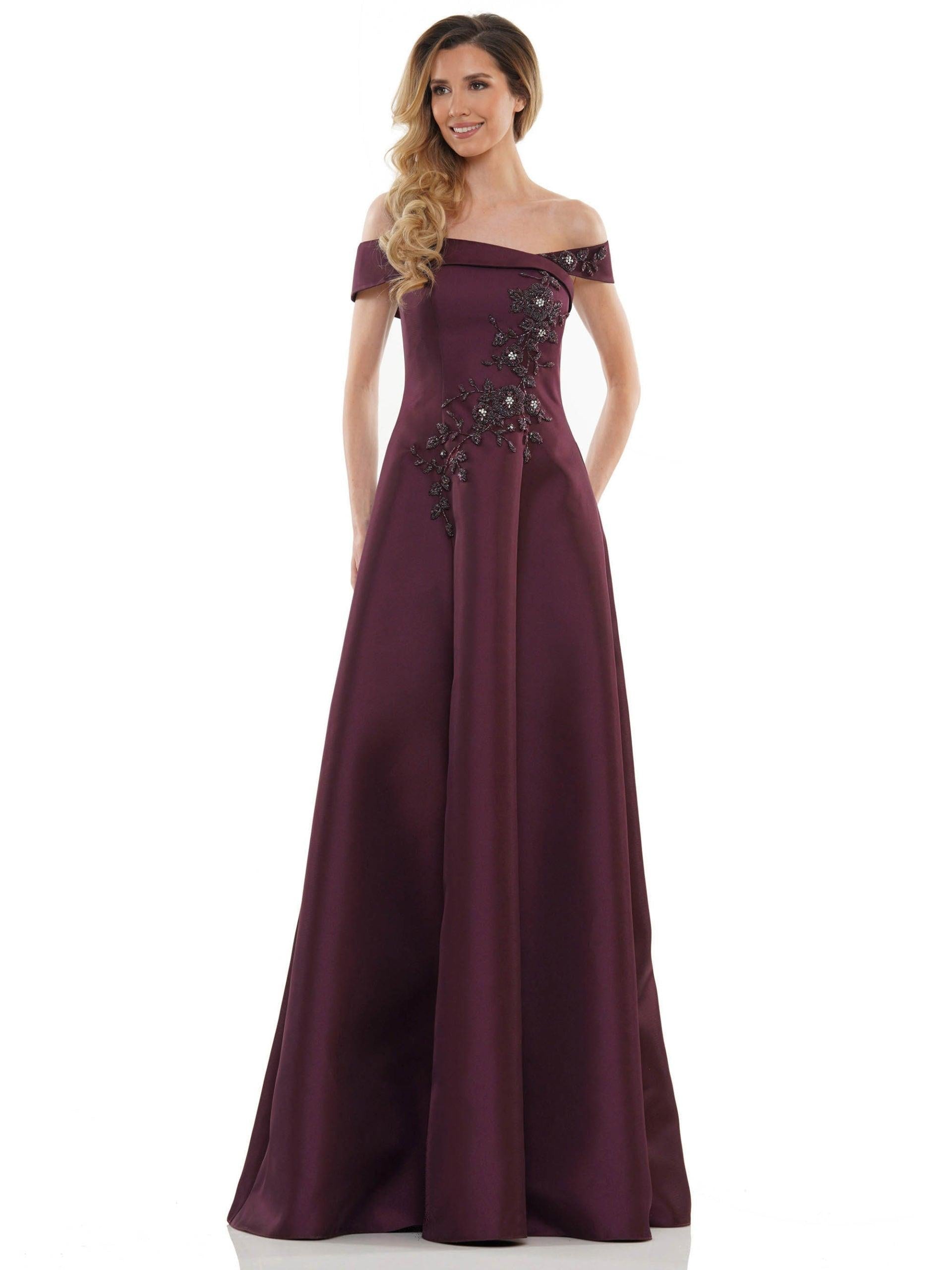 Marsoni Long Formal Off Shoulder Dress 1138 - The Dress Outlet