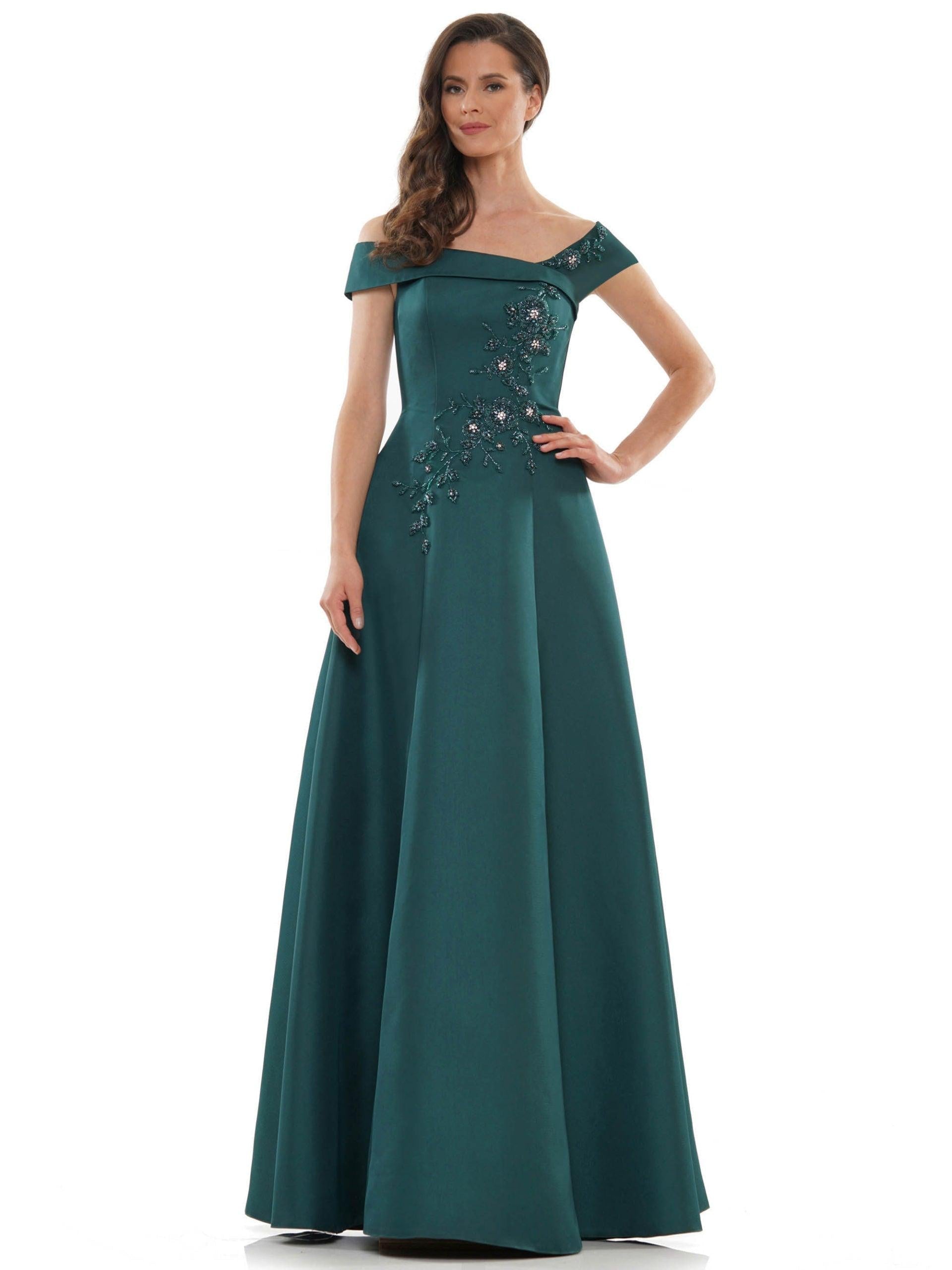 Marsoni Long Formal Off Shoulder Dress 1138 - The Dress Outlet