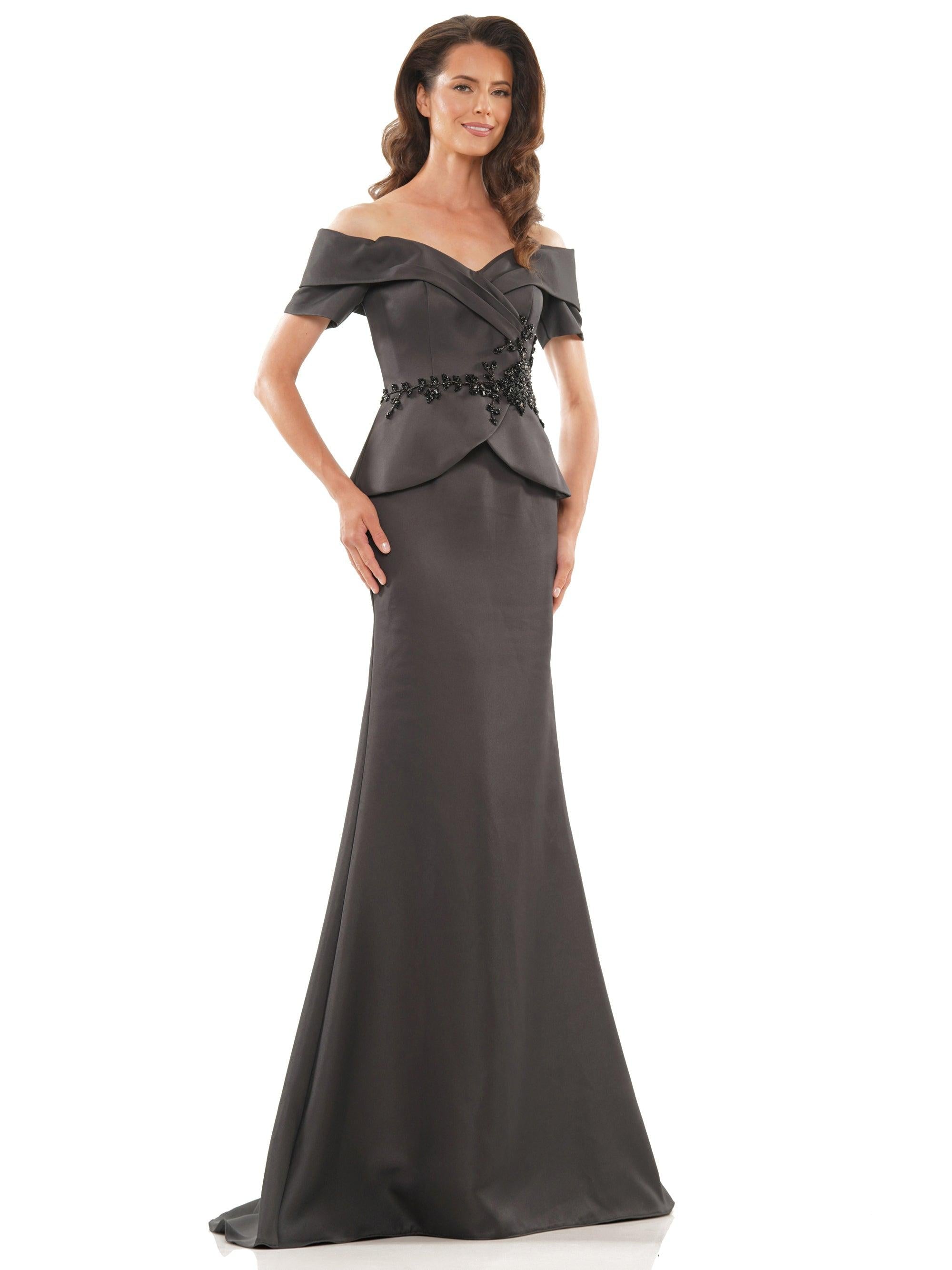 Marsoni Long Formal Off Shoulder Dress 1144 - The Dress Outlet